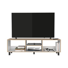 Mesa Para Tv Tunez, Beige y Blanco, Para Televisor Hasta 70 Pulgadas