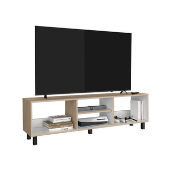 Mesa Para Tv Tunez, Beige y Blanco, Para Televisor Hasta 70 Pulgadas