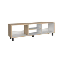 Mesa Para Tv Tunez, Beige y Blanco, Para Televisor Hasta 70 Pulgadas