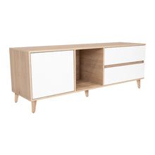 Mesa Para Tv Bored, Cartagena y Blanco, con Espacio Para Televisor de Hasta 60 Pulgadas