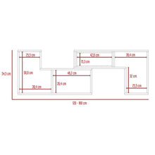 Mesa Para Tv Ascher, Beige y Blanco, con Espacio Para Televisor de 50 Pulgadas