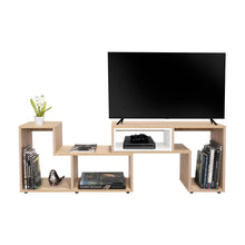 Mesa Para Tv Ascher Beige y Blanco Para Televisor de 50 Pulgadas