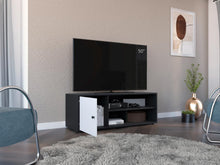 Mesa Para Tv Noah, Wengue y Blanco Duqueza, para tv de hasta 55 pulgadas ZF