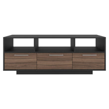 Mesa para TV Wema, Wengue y Avellana, con Espacio para Televisor y Varios Entrepaños