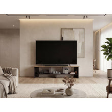 Mesa Para Tv Belga, Kronos Wengue y Kronos Fresno , Con Puerta Abatible, Para Televisor Hasta 65" ZF