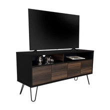 Mesa Para Tv Lara, Wengue y Caoba, Para Televisor de 55 Pulgadas