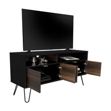 Mesa Para Tv Lara, Wengue y Caoba, Para Televisor de 55 Pulgadas