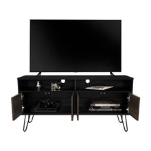 Mesa Para Tv Lara, Wengue y Caoba, Para Televisor de 55 Pulgadas