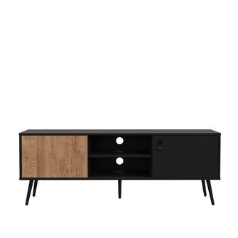 Mesa Para TV Mirabella, Wengue y Miel, Con dos puertas para tv 65"