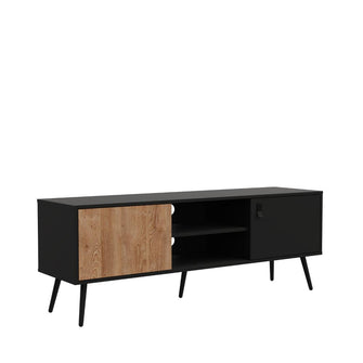 Mesa Para TV Mirabella, Wengue y Miel, Con dos puertas para tv 65"