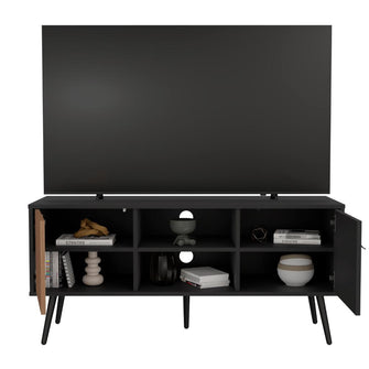 Mesa Para TV Mirabella, Wengue y Miel, Con dos puertas para tv 55"