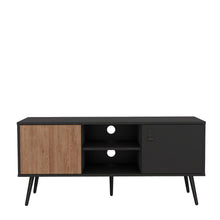 Mesa Para TV Mirabella, Wengue y Miel, Con dos puertas para tv 55"