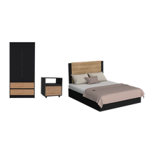 Combo Para Habitación Kariv, Incluye Cabecero - Mesa de Noche y Closet