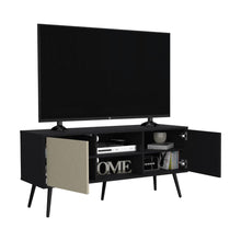 Mesa Para TV Mirabella, Wengue y Toquilla, Con dos puertas para tv 55"