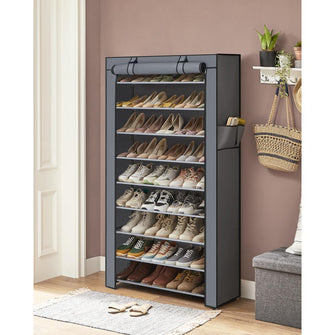 Closet Portátil Zapatero Miek, Gris 27 pares