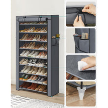 Closet Portátil Zapatero Miek, Gris 27 pares