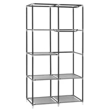 Closet Portátil Jean, Gris, Variedad de Entrepaños en Tela