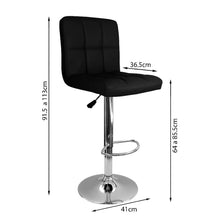 kit por 3 Silla Acolchada Tipo Bar - Negra