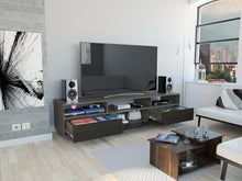 Mesa Para Tv Tonny, Avellana y Wengue, Para Televisor de 90 Pulgadas