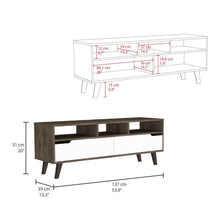 Mesa Para Tv Raichel, Nogal y Blanco, Para Televisor de 60 Pulgadas    ZF