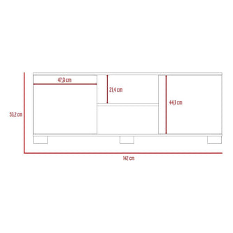 Mesa Para Tv Rayo, Blanco, con Dos Puertas y Un Entrepaño