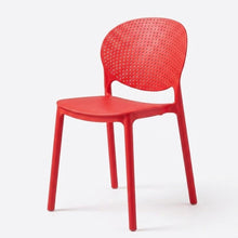 Set de 4 Sillas Florida, Color Rojo, con Espaldar y Diseño Moderno
