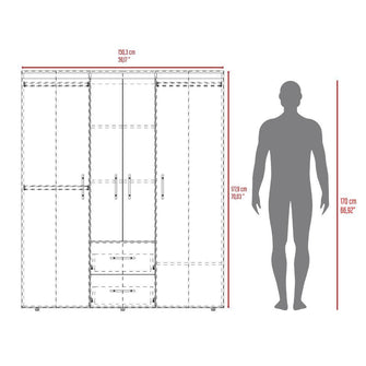 Combo Habitación Glock, Incluye Closet y Mesa Para TV