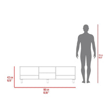 Mesa Para Tv Tunez, Plata Oscuro y Blanco, Para Televisor Hasta 70 Pulgadas