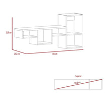 Repisa Frello, Wengue, con Múltiples Entrepaños Para Ubicar Objetos