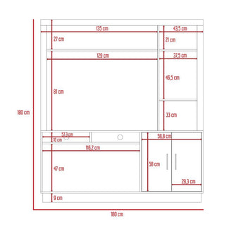 Mesa para Tv Romeo, Café Claro, con Espacio Para Televisor para 55 Pulgadas