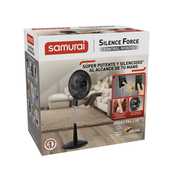 Ventilador Silence Force Control Remoto Pedestal Negro