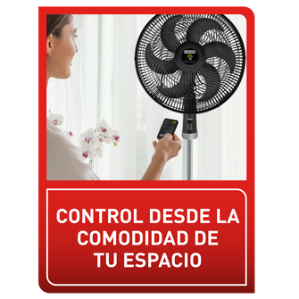 Ventilador Silence Force Control Remoto Pedestal Negro