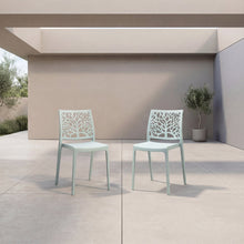 Silla Harlem, Azul Claro, Con espaldar en forma de árbol y diseño minimalista X2