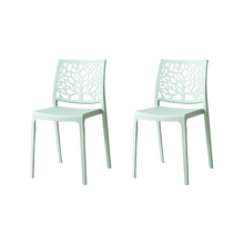 Silla Harlem, Azul Claro, Con espaldar en forma de árbol y diseño minimalista X2