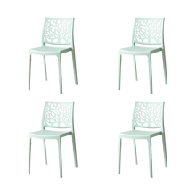 Silla Harlem, Azul Claro, Con espaldar en forma de árbol y diseño minimalista X4
