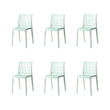 Silla Harlem, Azul Claro, Con espaldar en forma de árbol y diseño minimalista X6