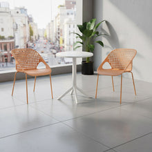 Silla Senit con Brazos, Color Naranja, Con espaldar y diseño Moderno X4