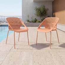 Silla Senit con Brazos, Color Naranja, Con espaldar y diseño Moderno X2