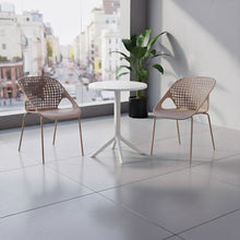 Silla Senit con Brazos, Color Taupe, Con espaldar y diseño Moderno X4