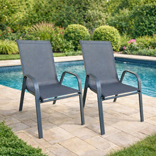 Silla de Terraza Char, Gris, con Brazos y Patas de Metal