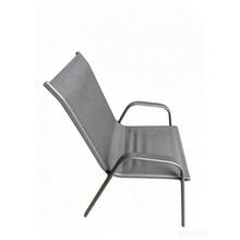 Set de 2 Sillas de Terraza Char, Gris, con Brazos y Patas de Metal