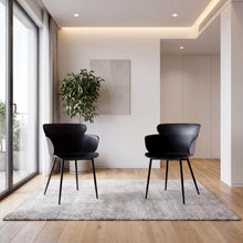 Silla Miami con Brazos, Color Negro, Con espaldar y diseño Moderno X2