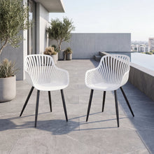 Silla Victoria, Blanco, Con espaldar minimalista y diseño moderno X2