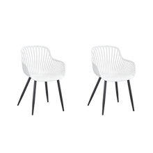 Silla Victoria, Blanco, Con espaldar minimalista y diseño moderno X2