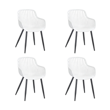 Silla Victoria, Blanco, Con espaldar minimalista y diseño moderno X4