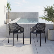 Set de 2 Sillas con Brazos Miame, Negro, con Espaldar y Diseño Moderno