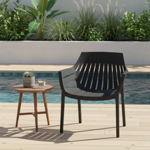 Set de 2 Sillas con Brazos Arena, Negro, con Espaldar y Diseño Moderno