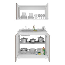Cocina Integral Toronto, Kronos Blanco y Positano, Incluye Mesón Izquierdo ZF