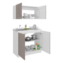 Cocina Integral Toronto, Kronos Blanco y Positano, Incluye Mesón Izquierdo ZF