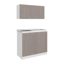 Cocina Integral Toronto, Kronos Blanco y Positano, Incluye Mesón Izquierdo ZF
